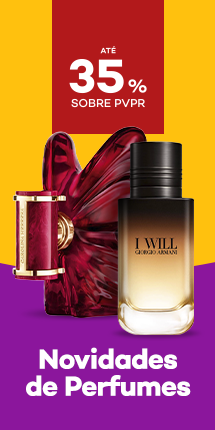 Novidades de perfumes com destaque promocional de at&eacute; 35% obre pre&ccedil;o de Venda ao P&uacute;blico Recomendado
